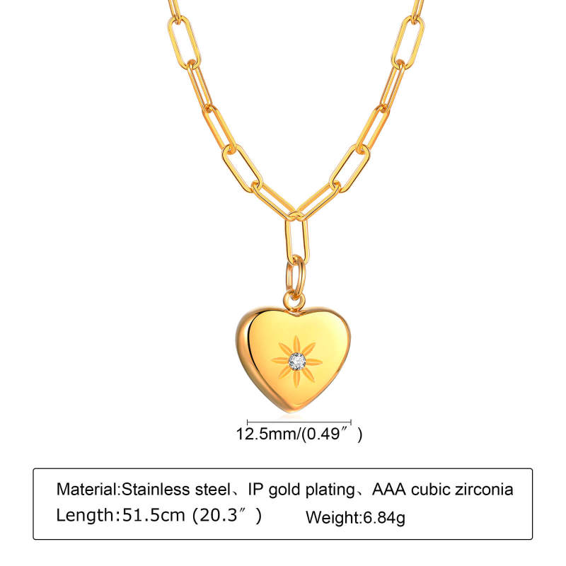 Wholesale Stainless Steel Heart Necklaces