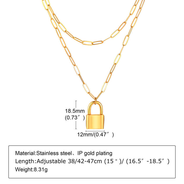 Wholesale Stainless Steel Women Necklace with Lock