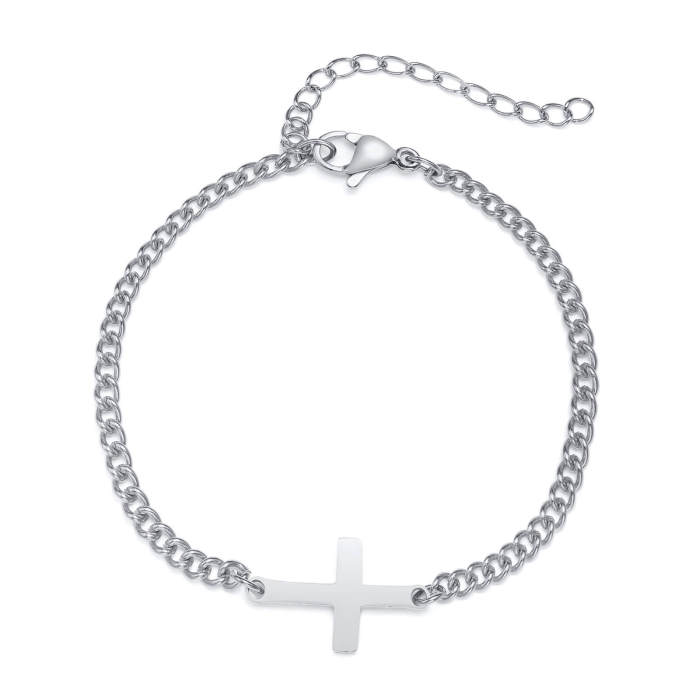 Wholesale Stainless Steel Cross Bracelet Womens