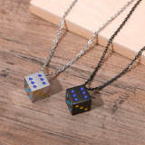 Wholesale Stainless Steel Dice With Rainbow Dots