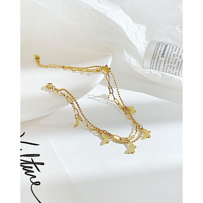 Wholesale Stainless Steel Foot Chain with Butterfly
