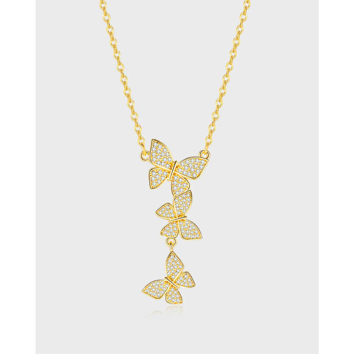 Wholesale Brass Women Necklace with Butterfly