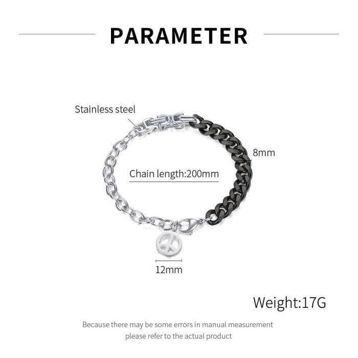 Wholesale Stainless Steel Contrast Color Bracelet