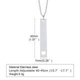 Wholesale Stainless Steel Engrave Necklace
