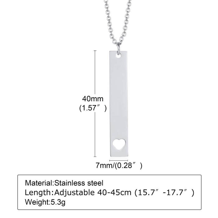 Wholesale Stainless Steel Engrave Necklace