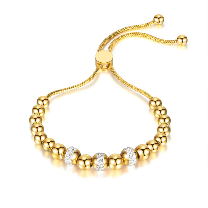 Wholesale Stainless Steel Women Beads Bracelet