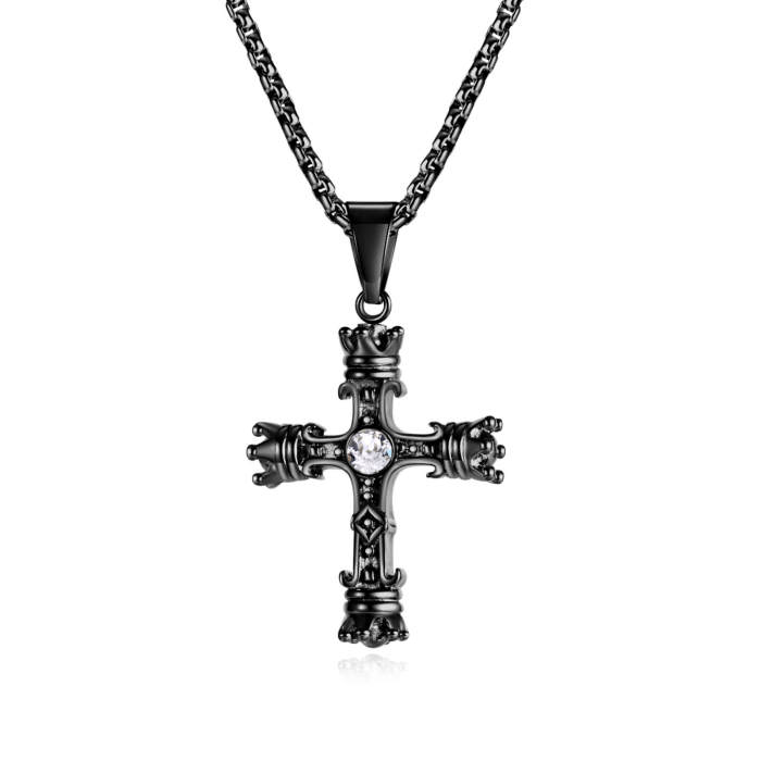 Wholesale Stainless Steel Cross with Crown