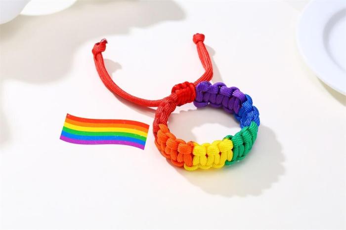 Wholesale Handmande Rope Rainbow Bracelet