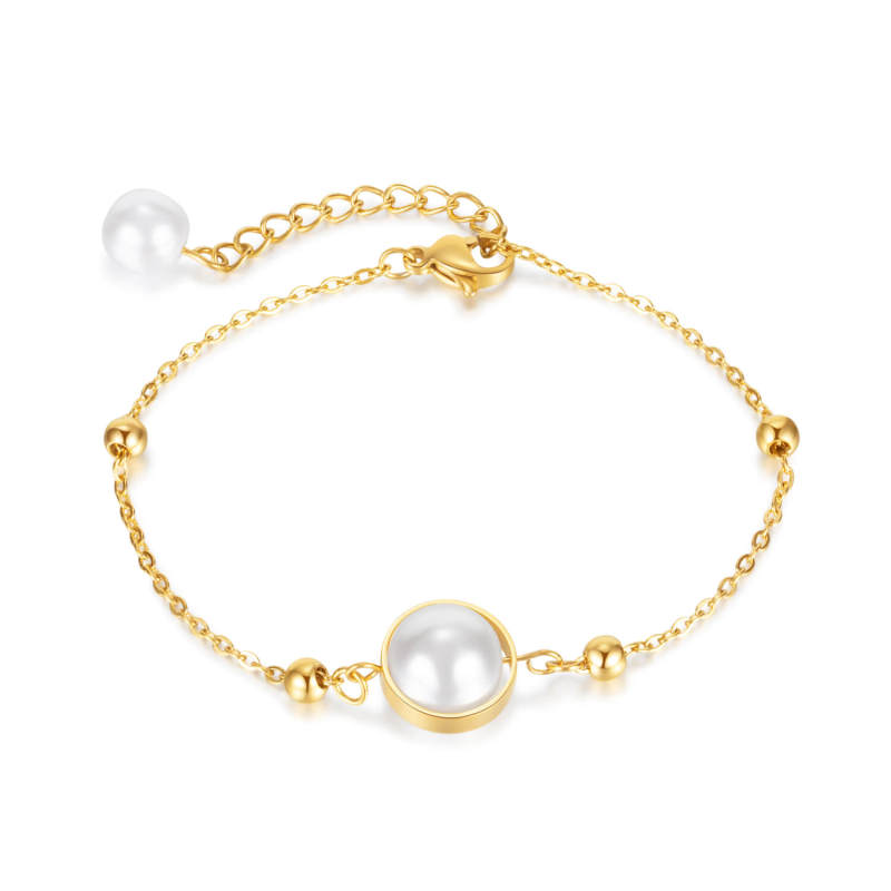 Wholesale Stainless Steel Bracelet with Pearl