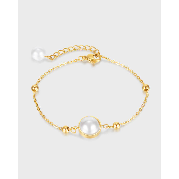 Wholesale Stainless Steel Bracelet with Pearl