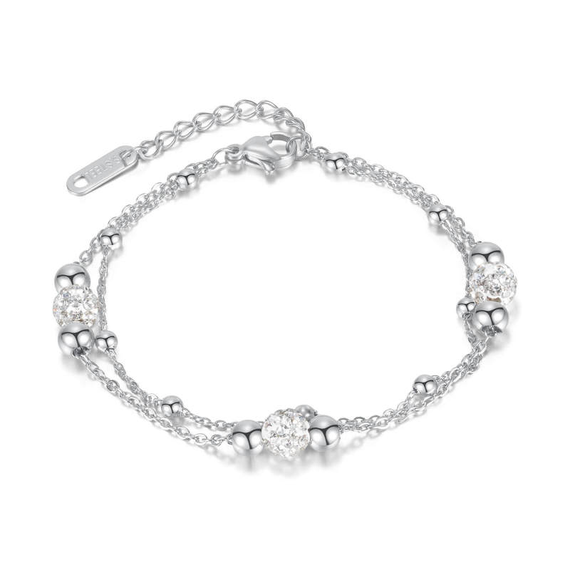 Wholesale Stailess Steel Bracelet with Shamballa Bead