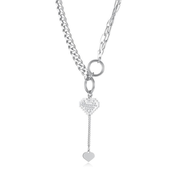 Wholesale Stainless Steel Necklace with Heart Charm