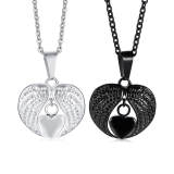 Wholesale Stainless Steel Wing and Heart Pendant