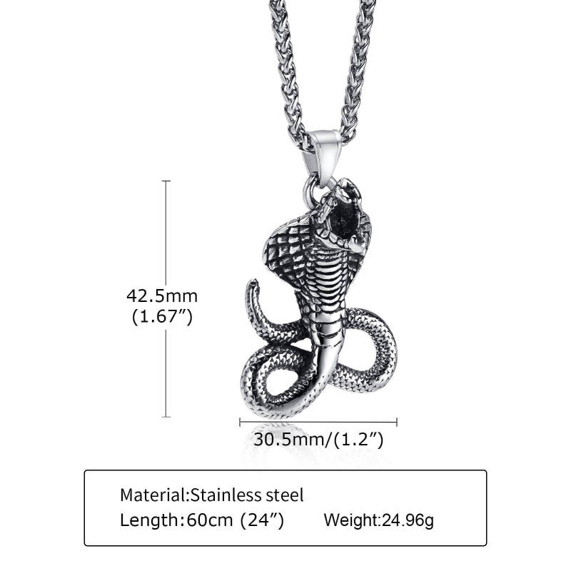 Wholesale Stainless Steel Cobra Pendant