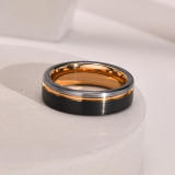 Wholesale Black and Rose Gold Tungsten Ring