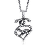 Wholesale Stainless Steel Double Snake Pendant