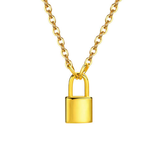 Wholesale Stainless Steel Lock Pendant Necklace