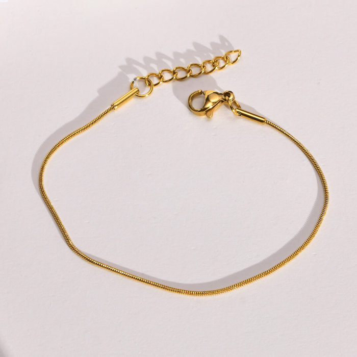 Wholesale Stainless Steel Thin Chain Bracelet