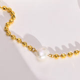 Wholesale Stainless Steel Beads and Pearl Necklace