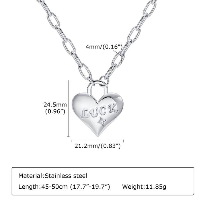 Wholesale Stainless Steel Heart Lock Pendant
