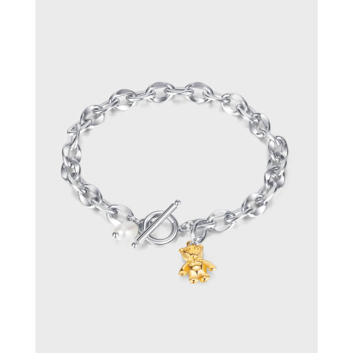 Wholesale Stainless Steel Chain Bracelet with Bear