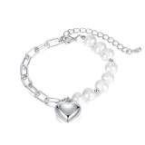Wholesale Stainless Steel Chain and Pearl Bracelet