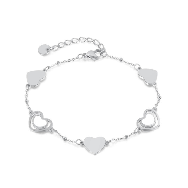 Wholesale Stainless Steel Bracelet with Hearts