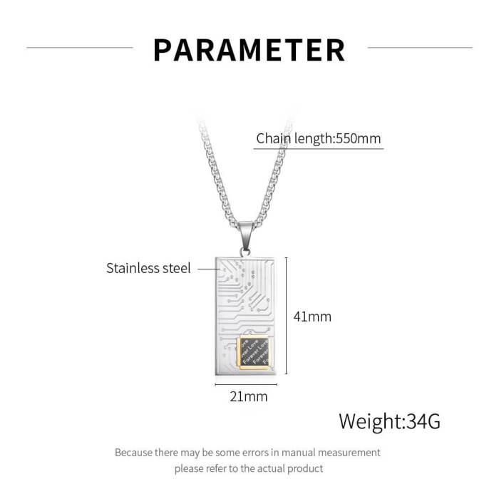 Wholesales Stainless Steel Circuit Board Pendant