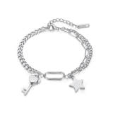 Wholesale Stainless Steel Bracelet with Key and Star