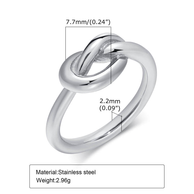 Wholesale Stainless Steel Knotted Ring