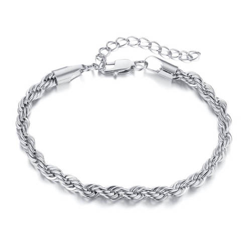 Wholesales Stainless Steel Twist Chain Bracelet