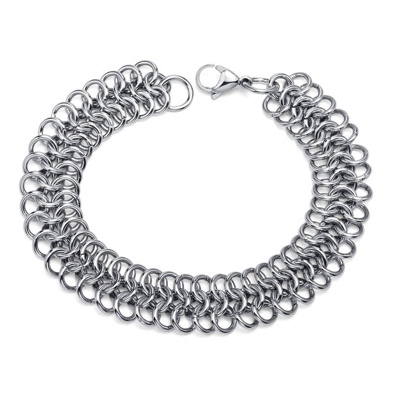Stainless Steel Circle 8 Chain Bracelet