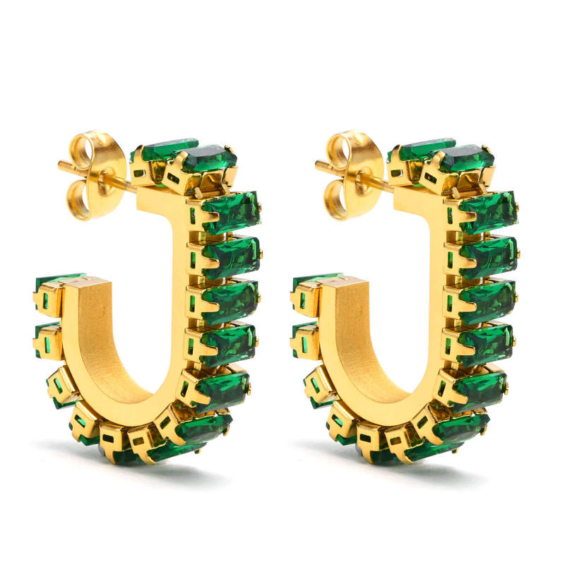 Wholesale Stainless Steel AAA Grade CZ Earring