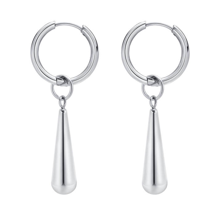 Wholesale Stainless Steel Water Drop Earrings