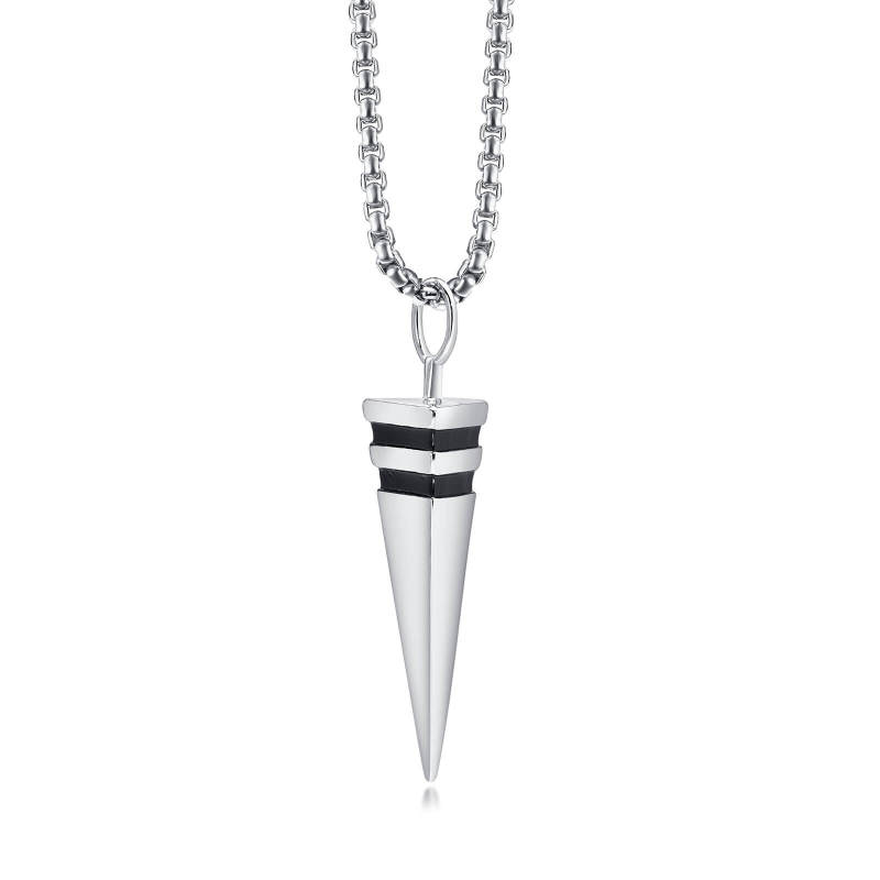 Stainless Steel Conical Geometric Pendant