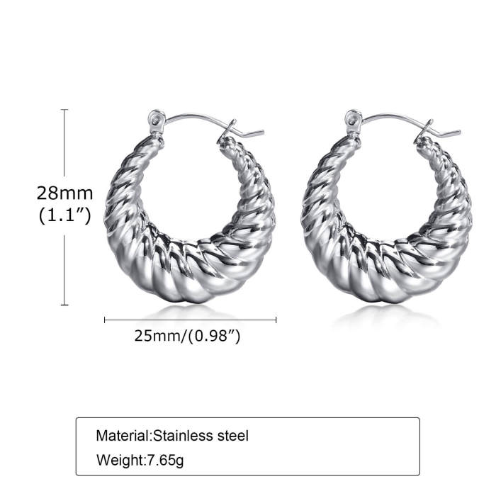 Wholesale Stainless Steel Amazon Women's Hoop Earrings