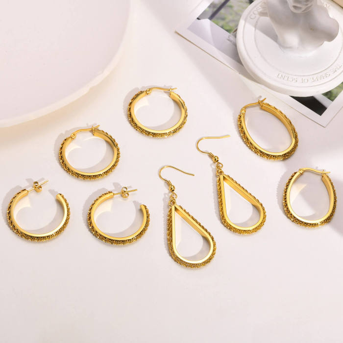 Wholesale Womens Stainless Steel Hoop Earrings