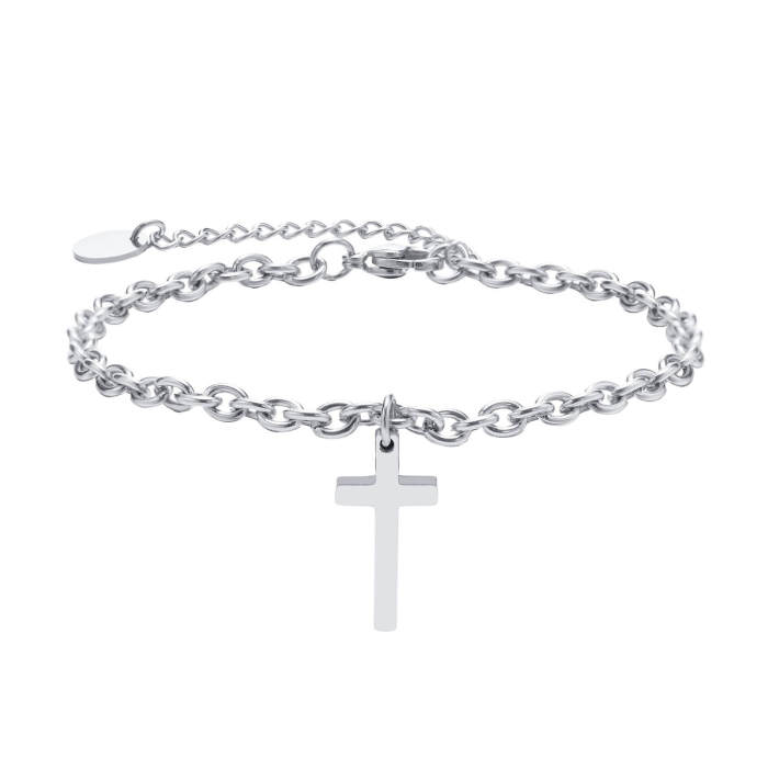 Wholesale Stainless Steel Chain Bracelet with Cross