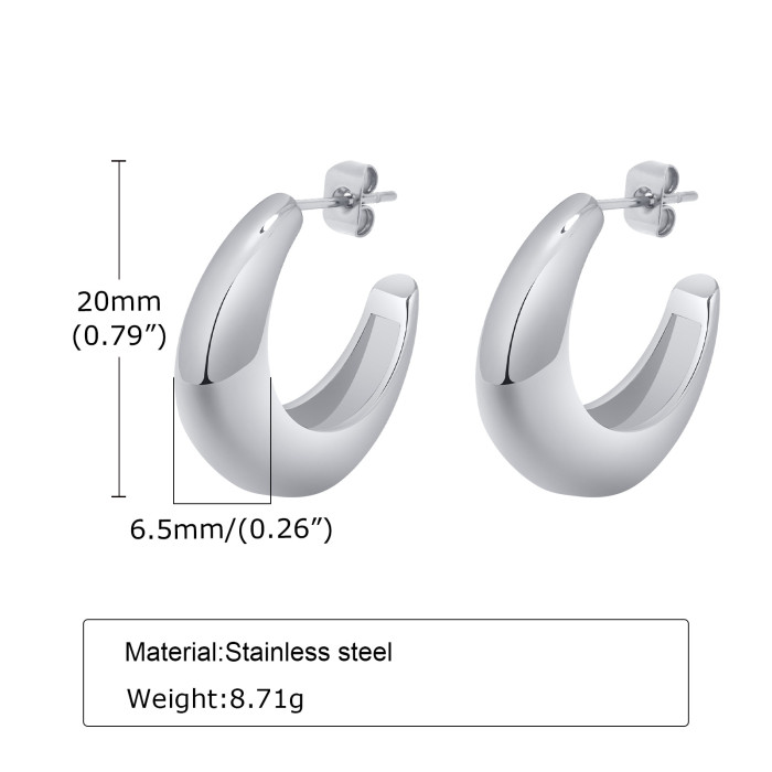 Wholesale Stainless Steel C Stud Earring