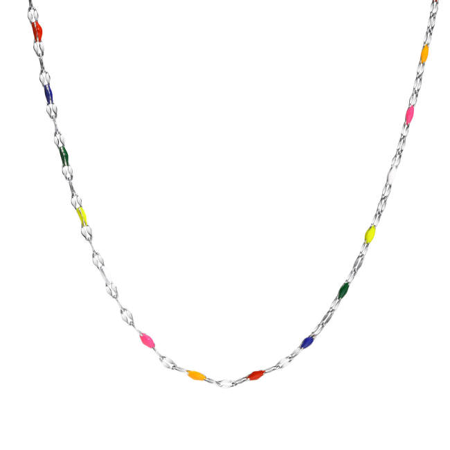 Wholesale Stainless Steel Colored Bead Necklace/Anklets