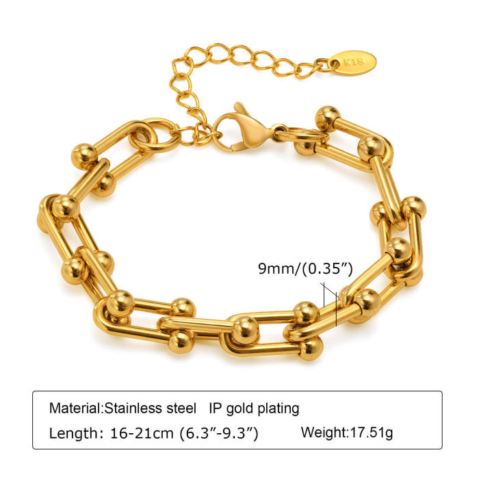 Wholesale Stainless Steel Horseshoe Chain Bracelet