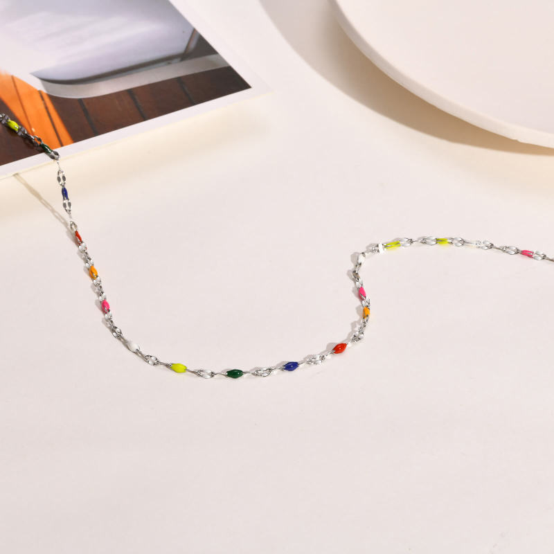 Wholesale Stainless Steel Colored Bead Necklace/Anklets