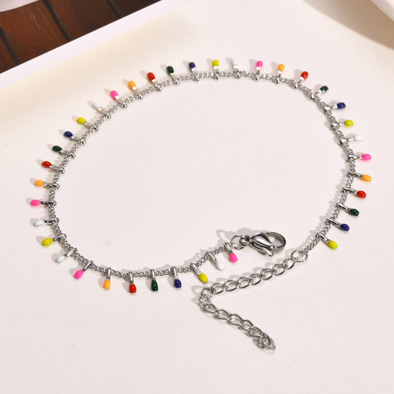 Wholesale Stainless Steel Colorful Match Necklace