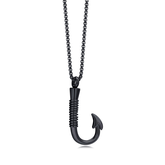 Wholesale Stainless Steel Fish Hook Ashes Pendant