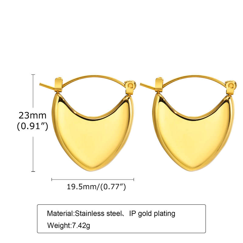 Wholesale Stainless Steel Heart Earrings