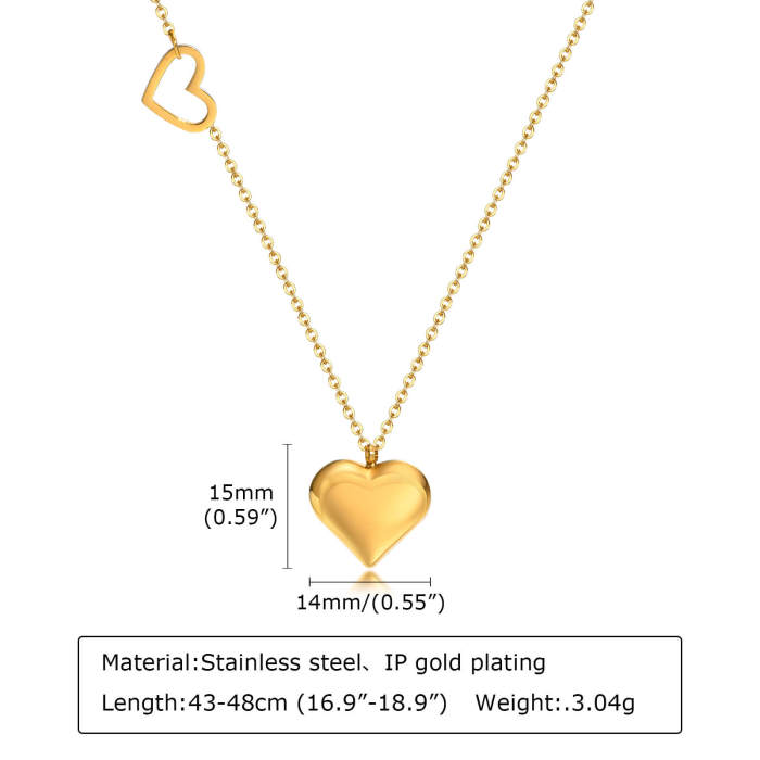 Wholesale Love Heart Stainless Steel Necklace for Women