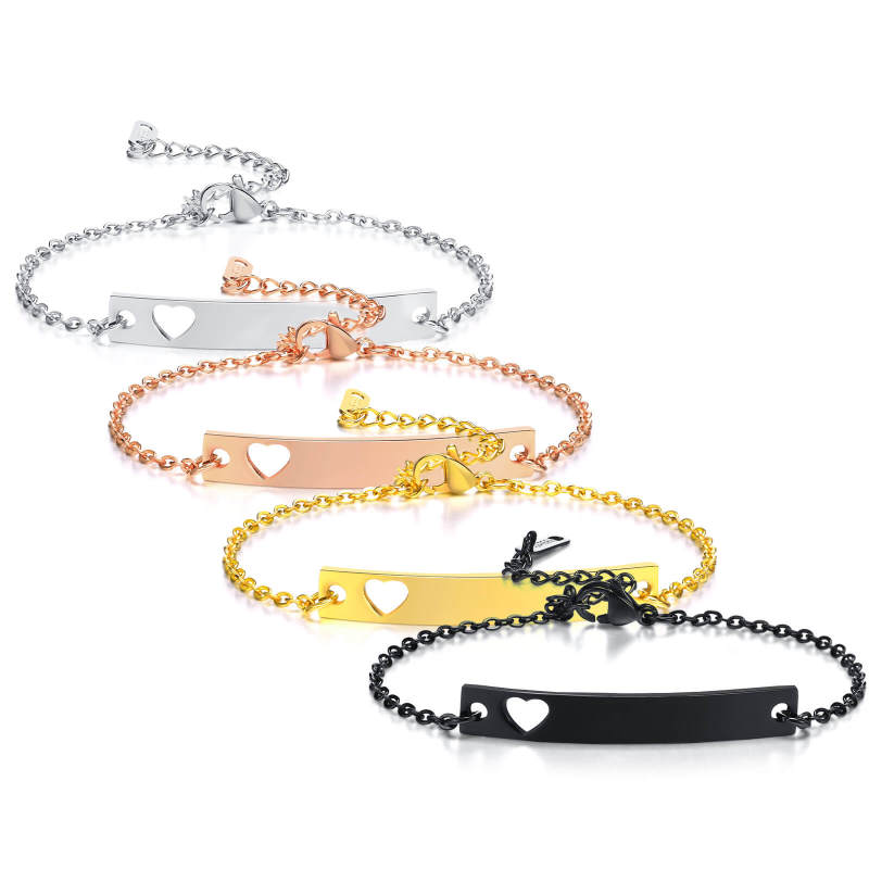 Wholesale Stainless Steel Personalized Bracelet with Heart