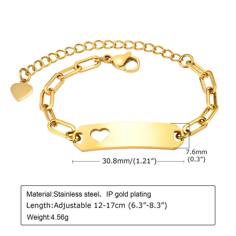 Wholesale Stainless Steel Child's Personalized Bracelet