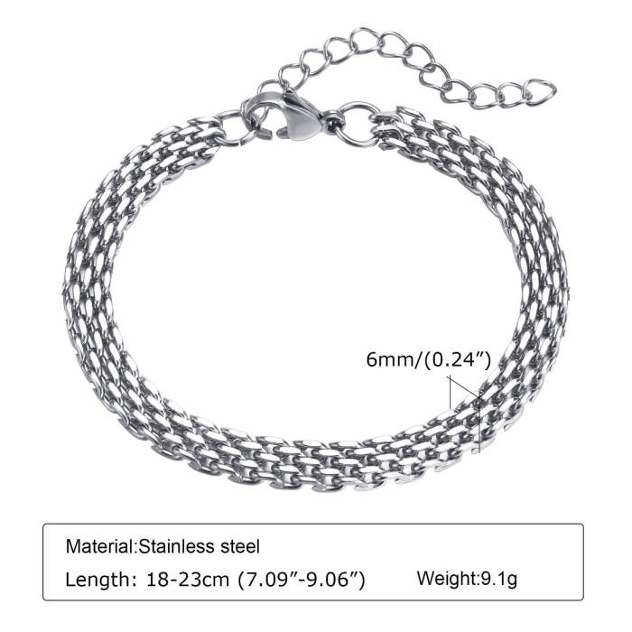 Wholesale Stainless Steel Wide Chain Bracelet