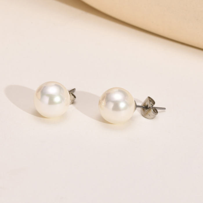 Wholesale 10mm Imitation Pearl Bead Earring